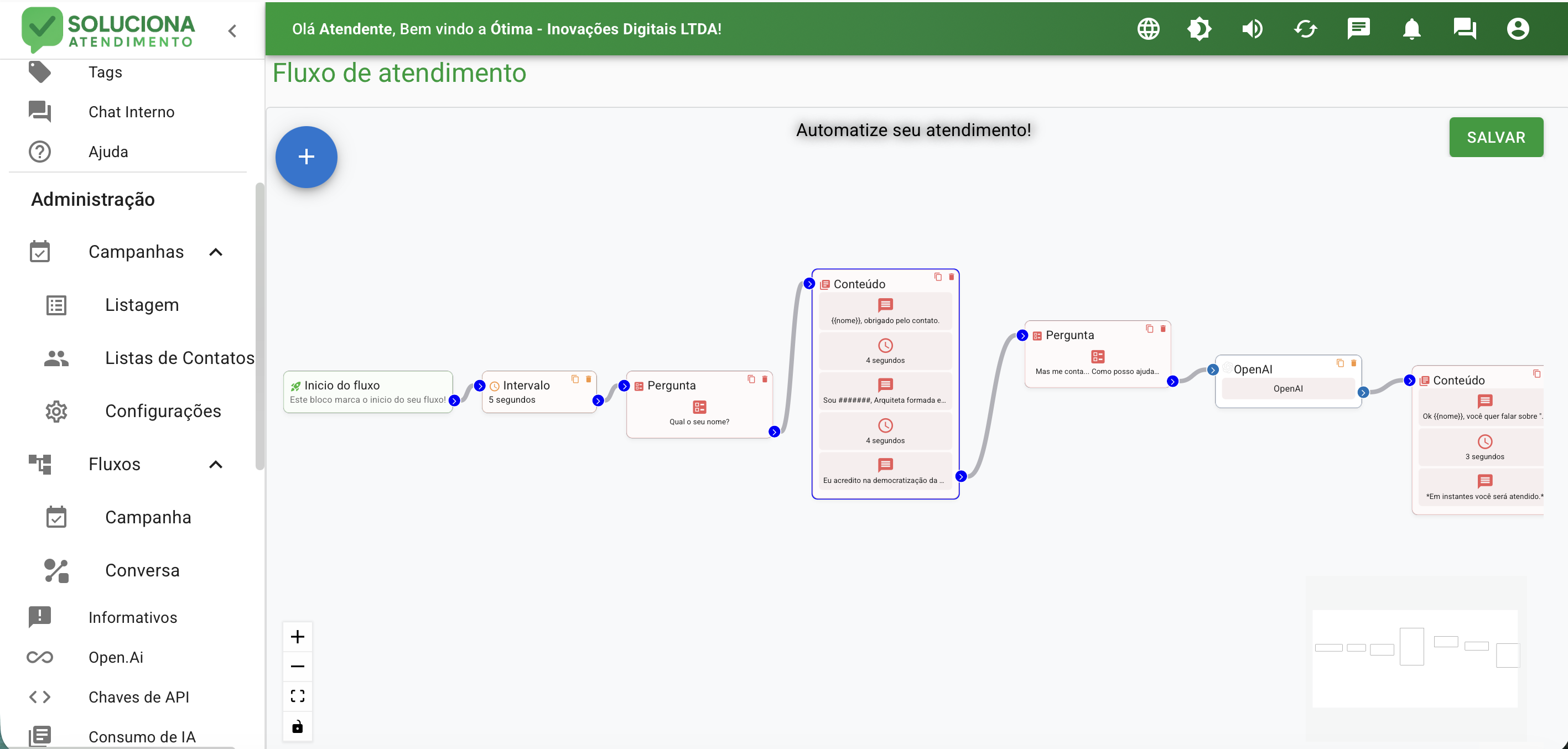 FlowBuilder visual